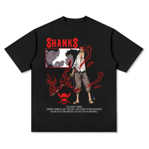 Shanks One Piece Anime Tee – Full Body Bio Print