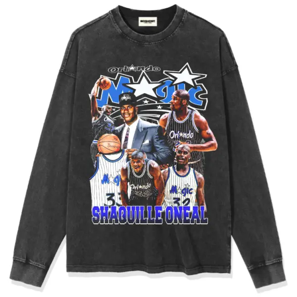 Shaquille ONeal Sweatshirt NBA 2024 – Orlando Magic Star Collage