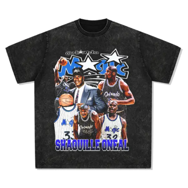 Shaquille ONeal Tee NBA 2024 – Orlando Magic Star Collage