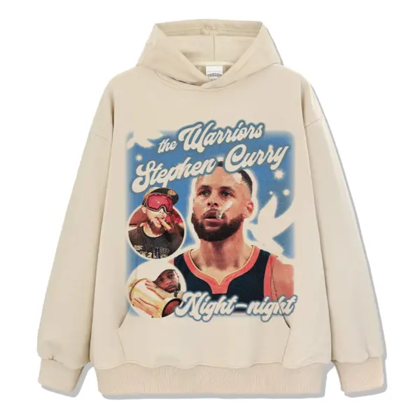Stephen Curry Hoodie NBA 2024 – Blue Night-Night Script