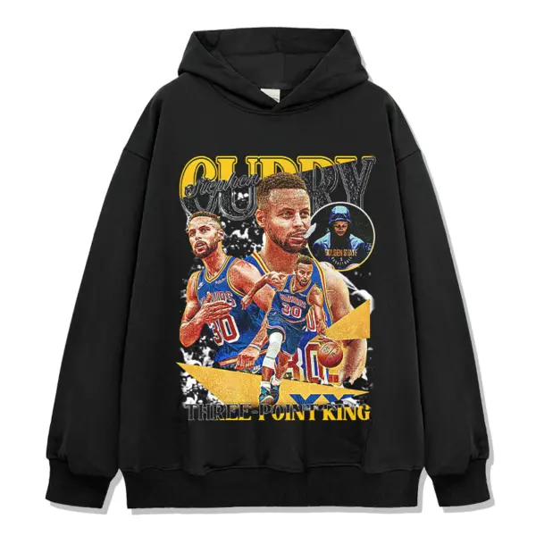 Stephen Curry Hoodie NBA 2024 – Yellow Three-Point King