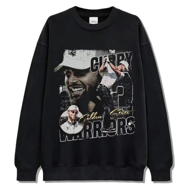 Stephen Curry Sweatshirt NBA – White Cap, Warriors Letters