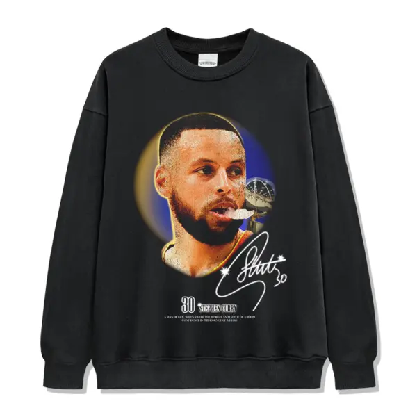 Stephen Curry Sweatshirt NBA – Mouthguard Face, Signature
