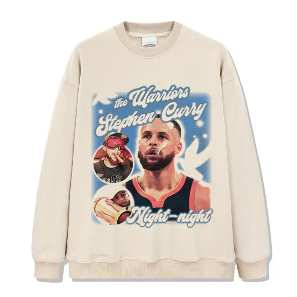 Stephen Curry Sweatshirt NBA 2024 – Night-Night Blue Print