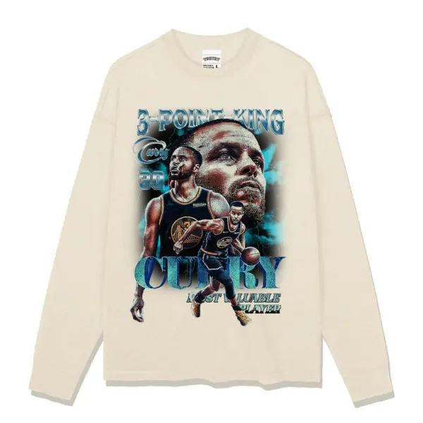 Stephen Curry Sweatshirt NBA 2024 – 3-Point King, Long Sleeve