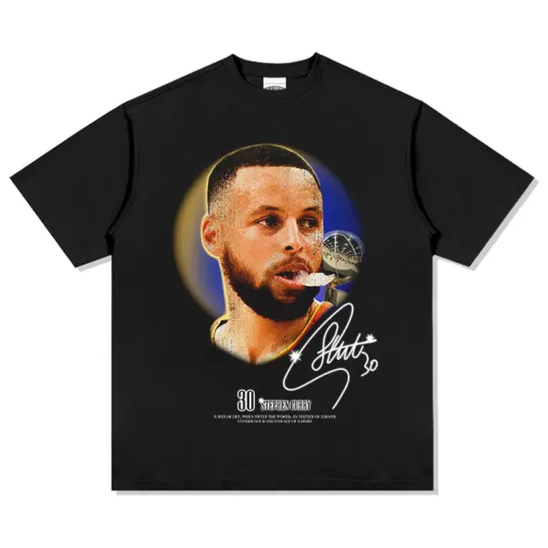 Stephen Curry Tee NBA – Mouthguard Face, Signature