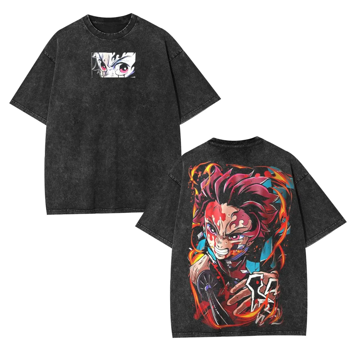 Tanjiro Kamado Demon Slayer Vintage Heavyweight Graphic T-Shirt — product image 2