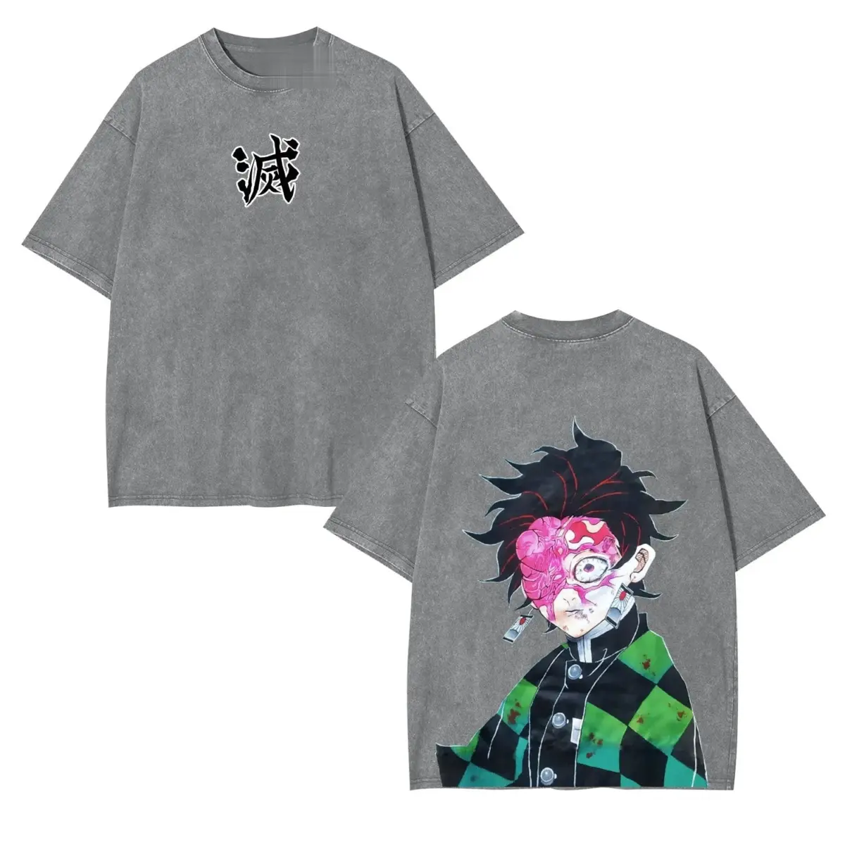 Tanjiro Kamado Demon Slayer Vintage Heavyweight Graphic T-Shirt — product image 4