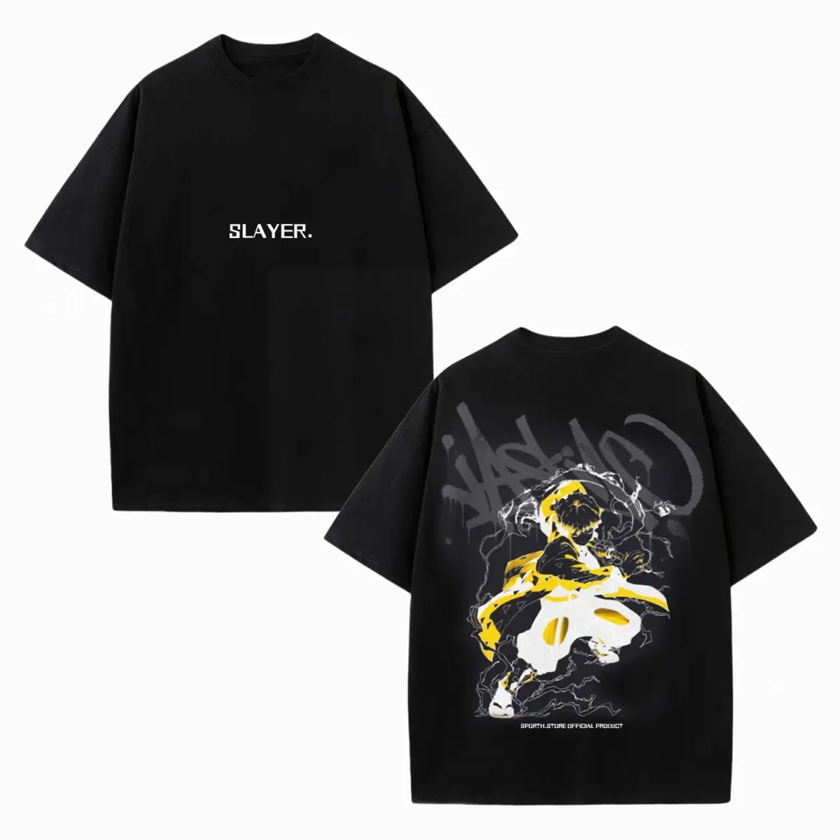 Zenitsu Agatsuma Demon Slayer Vintage Heavyweight Graphic T-Shirt — product image 2
