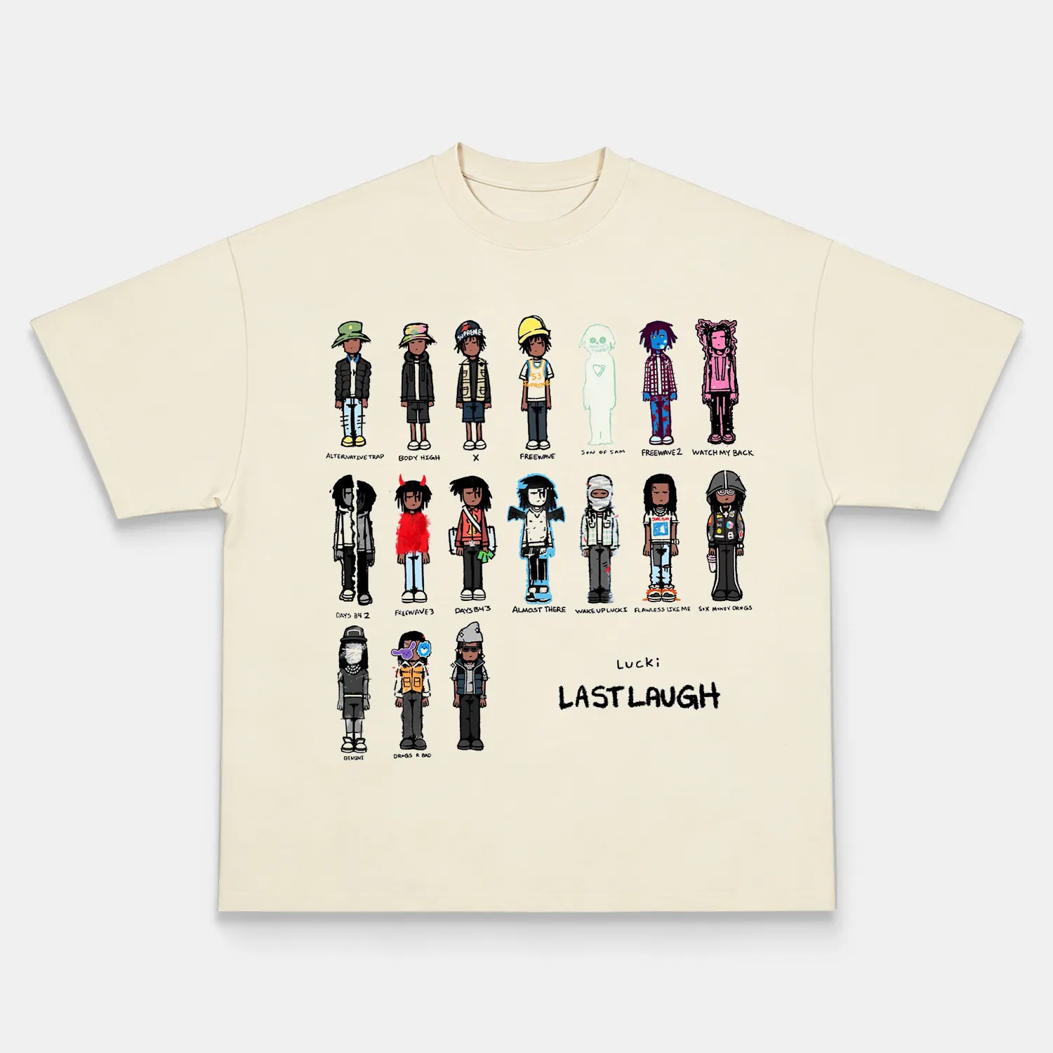 Lucki & Last Laugh Tee — Ivory